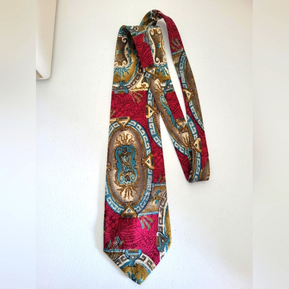 Vintage Enrico Coveri Made In Italy Silk‎ Tie Opulent
